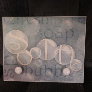 Soothe bathroom plaque with towel holders